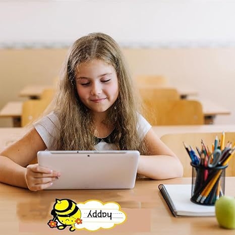 Bišu motīva vārdu etiķete - neregulāra forma, vara plāksnes pamatne, ūdens bāzes līme, 0,09 mm biezums