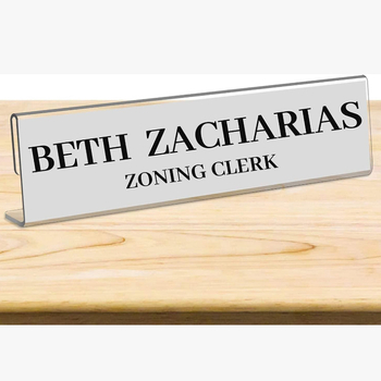 Акрилен L-образен държач за табелки с имена, персонализиран за офис/бизнес/супермаркет/училище, марка Zhentuo