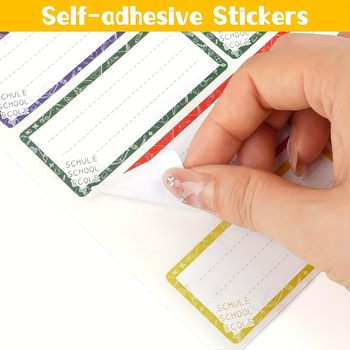 Rokas rakstītas vārdu etiķetes, pašlīmējošas, ūdensizturīgas, taisnstūrveida, 120 gab.