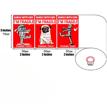 Αυτοκόλλητα φύλλα ευαίσθητα με μοτίβο σκύλου-μουμί, προσαρμόσιμο Copperplate χαρτί, Εκτύπωση υψηλής ευκρίνειας, 500 φύλλα