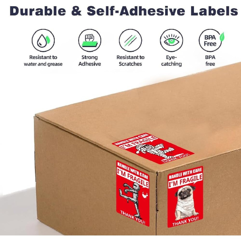 Αυτοκόλλητα φύλλα ευαίσθητα με μοτίβο σκύλου-μουμί, προσαρμόσιμο Copperplate χαρτί, Εκτύπωση υψηλής ευκρίνειας, 500 φύλλα