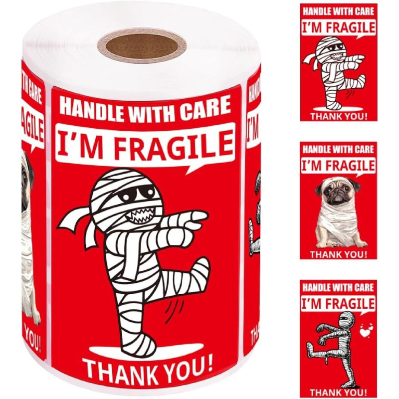 Αυτοκόλλητα φύλλα ευαίσθητα με μοτίβο σκύλου-μουμί, προσαρμόσιμο Copperplate χαρτί, Εκτύπωση υψηλής ευκρίνειας, 500 φύλλα