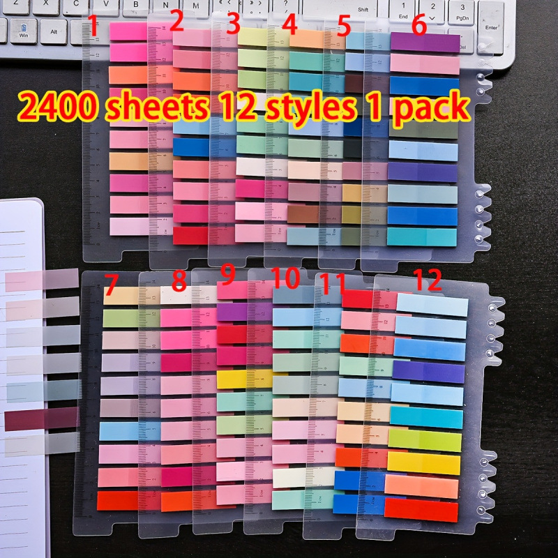 Daudzveidīgu lapu komplekts: 2400 lapas, 12 stili vienā iepakojumā; Preces numurs jd601100172418544; Zīmols: Other; IP atļauja: Nē