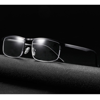 Γυαλιά ανάγνωσης με φακούς ρητίνης, μεταλλικό ημί-πλαίσιο, τετράγωνο σχέδιο