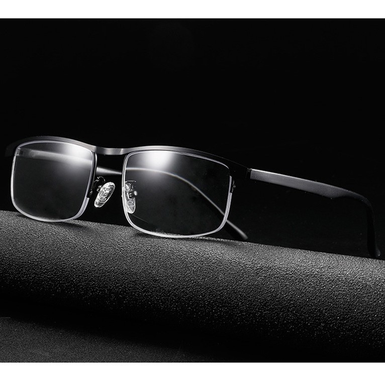 Γυαλιά ανάγνωσης με φακούς ρητίνης, μεταλλικό ημί-πλαίσιο, τετράγωνο σχέδιο