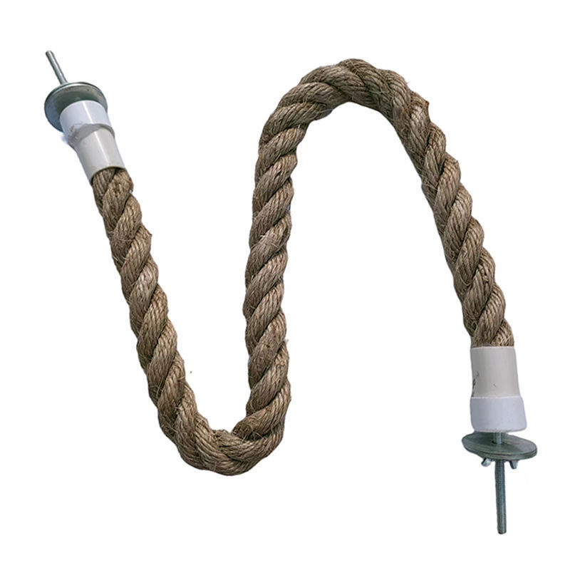 Παιχνίδι για πουλιά με σκοινί ιούτα για ανάβαση και βεντούζα, για ενήλικα πουλιά, αξεσουάρ κλουβιού