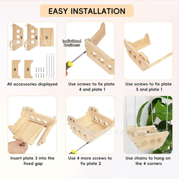 Ξύλινο ράφι τοίχου κλουβιού χάμστερ — μοντέλο r-36, νεαρή θηλυκή χάμστερ