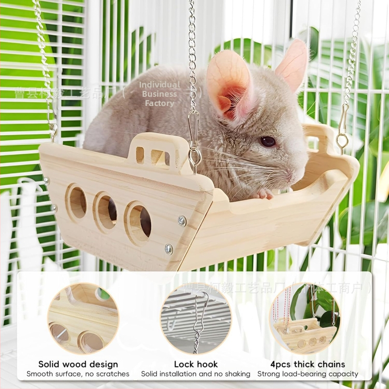 Ξύλινο ράφι τοίχου κλουβιού χάμστερ — μοντέλο r-36, νεαρή θηλυκή χάμστερ
