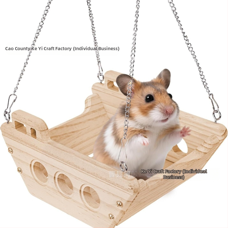 Ξύλινο ράφι τοίχου κλουβιού χάμστερ — μοντέλο r-36, νεαρή θηλυκή χάμστερ