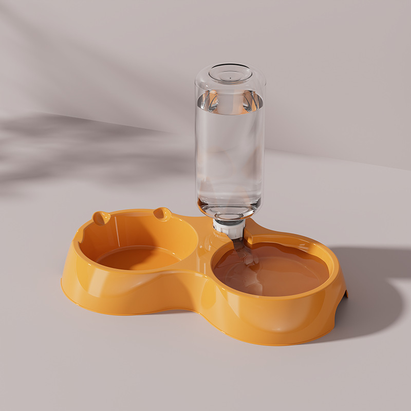 Automatinis katės ėdikas ir vandens dubuo iš nerūdijančio plieno, modelis 00089613, prekės ženklas Qiang Hong