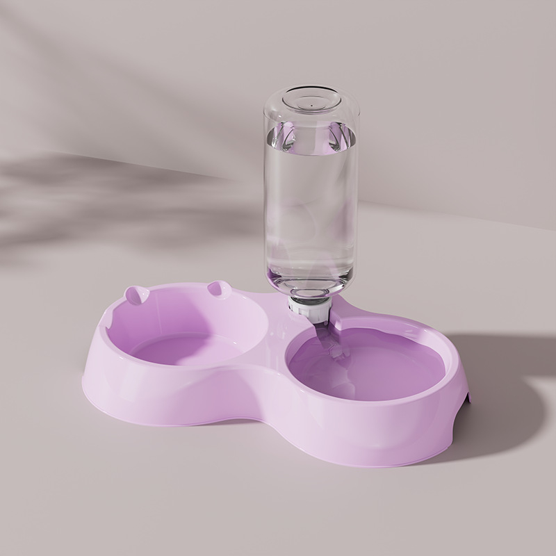 Automatinis katės ėdikas ir vandens dubuo iš nerūdijančio plieno, modelis 00089613, prekės ženklas Qiang Hong