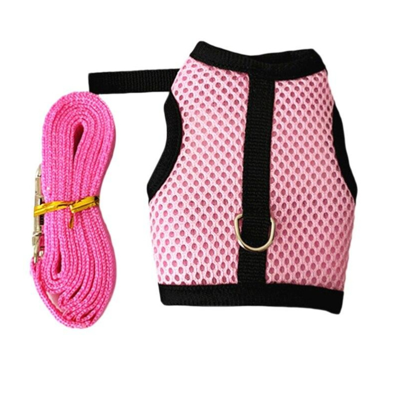 Σετ θηλειάς και λουριού για κουνέλια και ινδικά χοιρίδια, νάιλον με αναπνεύσιμο πλέγμα, εξωτερική χρήση