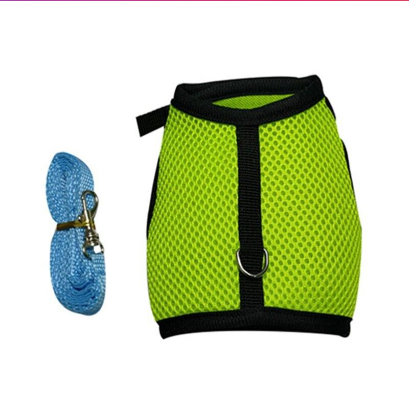 Σετ θηλειάς και λουριού για κουνέλια και ινδικά χοιρίδια, νάιλον με αναπνεύσιμο πλέγμα, εξωτερική χρήση