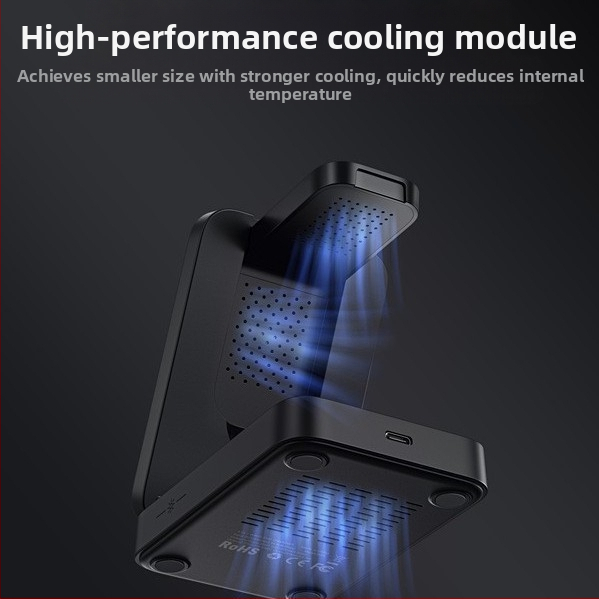 3-v-1 Bezdrôtová nabíjačka pre telefóny, slúchadlá a hodinky — 23W max, PD, magnetické nabíjanie, skladací dizajn, 3A výstup