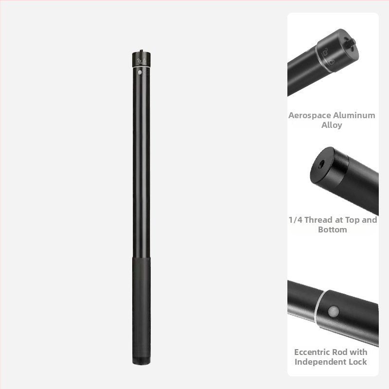 Телескопичен прът за стабилизатор на камера | Алуминиево сплав + силикон | 5-секционен | Универсално съвместим | Модел yc03 | Максимално натоварване 2–5 kg