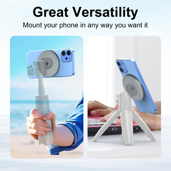 Магнитна стойка за телефон с MagSafe алуминиева база, 1/4 винтово отверстие, метална конструкция, минималистичен дизайн