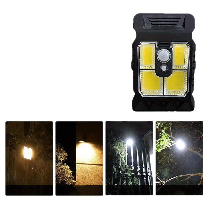 Соларна клип лампа с датчик за движение - IP65 водоустойчива, 10W, 3.7V, 6–12 ч работа