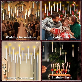 Karácsonyi és Halloween lángoló gyertya varázspálcával és távirányítóval, anyag: textil, európai–amerikai stílus