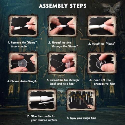 Karácsonyi és Halloween lángoló gyertya varázspálcával és távirányítóval, anyag: textil, európai–amerikai stílus