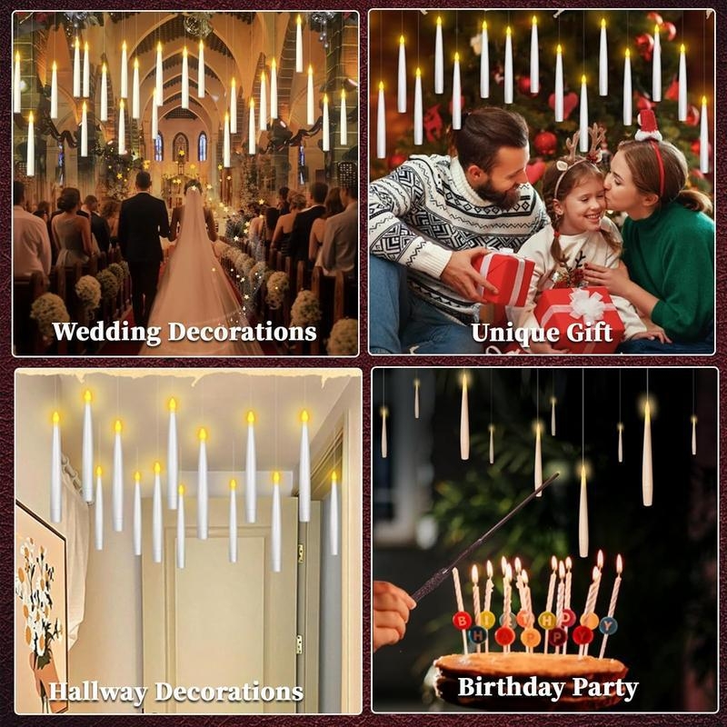 Karácsonyi és Halloween lángoló gyertya varázspálcával és távirányítóval, anyag: textil, európai–amerikai stílus