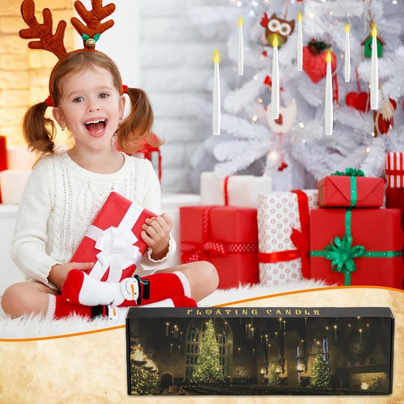 Karácsonyi és Halloween lángoló gyertya varázspálcával és távirányítóval, anyag: textil, európai–amerikai stílus