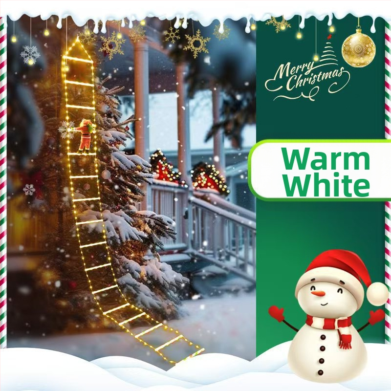 Коледна LED стълба светлина за външна украса, 300 светодиода, IP55, напрежение ≤36V, температура на цвета 300K, живот 10 години