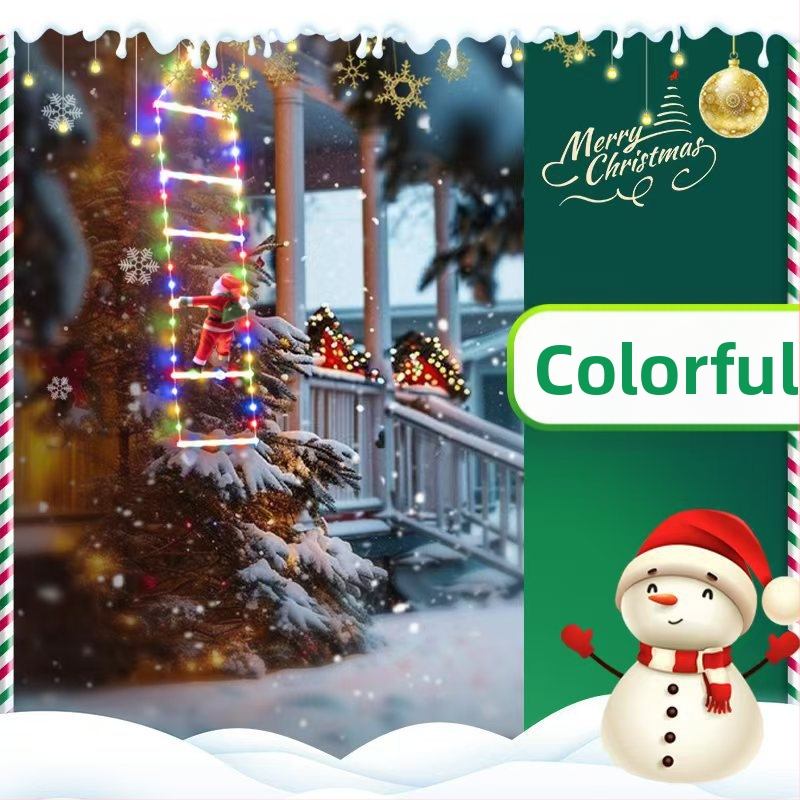 Коледна LED стълба светлина за външна украса, 300 светодиода, IP55, напрежение ≤36V, температура на цвета 300K, живот 10 години