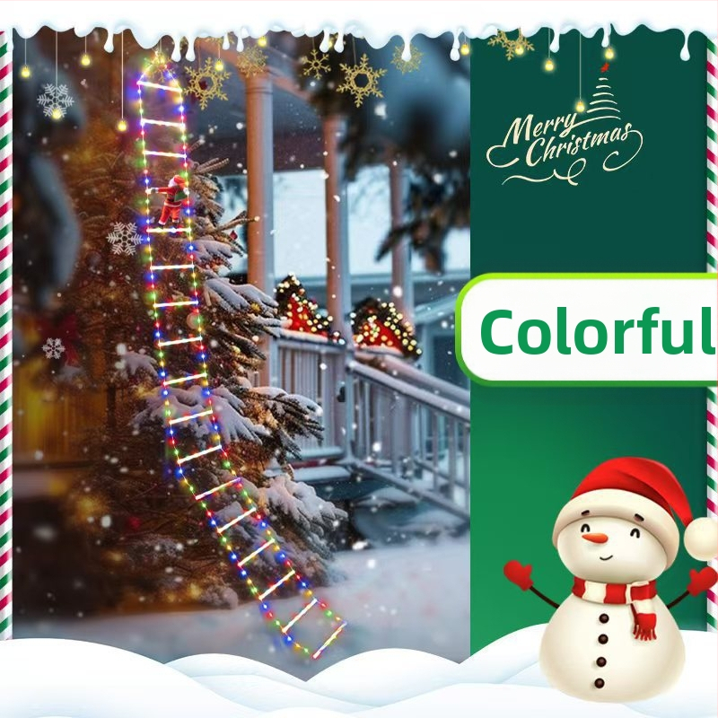 Коледна LED стълба светлина за външна украса, 300 светодиода, IP55, напрежение ≤36V, температура на цвета 300K, живот 10 години