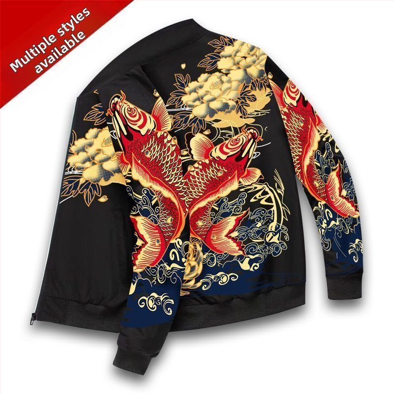 Ανδρικό τζάκετ μπέϊζμπολ σε ρετρό στυλ, πολυεστέρας, χοντρό για τον χειμώνα