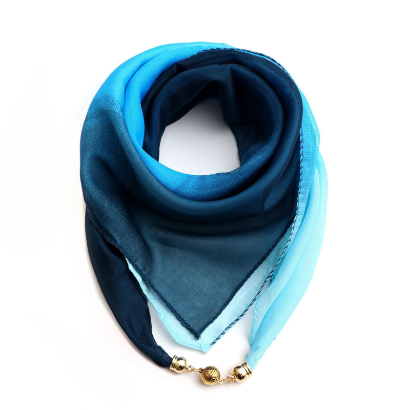 Τετράγωνος φουλάρι από σιφόν με warp-knit ύφανση, εκτυπωμένο πολυεστερικό ύφασμα, ευέλικτο αξεσουάρ γραφείου, Άνοιξη 2024