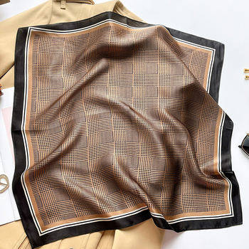 Valley of Beauty šilko šalikas, mažas kvadratas, paprasta audinys, spauda, ruduo