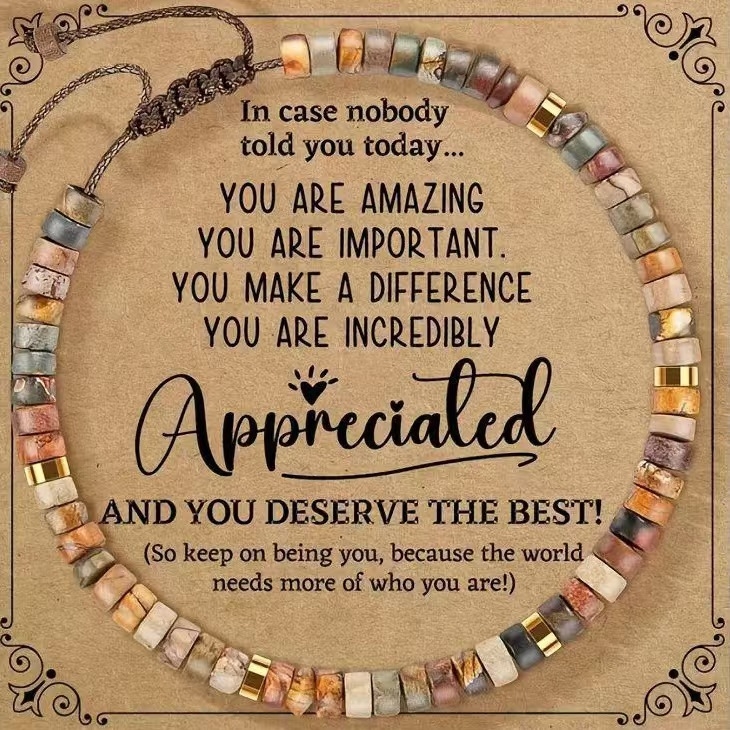 Crazy Agate apyrankė, rankų darbo, Xiaodu prekės ženklas, unisex, lengvas prabangos stilius, 2024 m. pavasaris