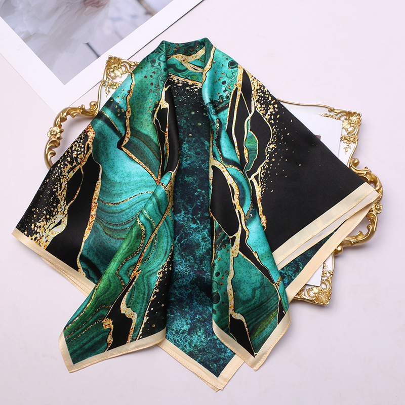 Šilkinė kvadratinė šalikė, 100% šilkas, paprastas audimas, vasaros aksesuaras