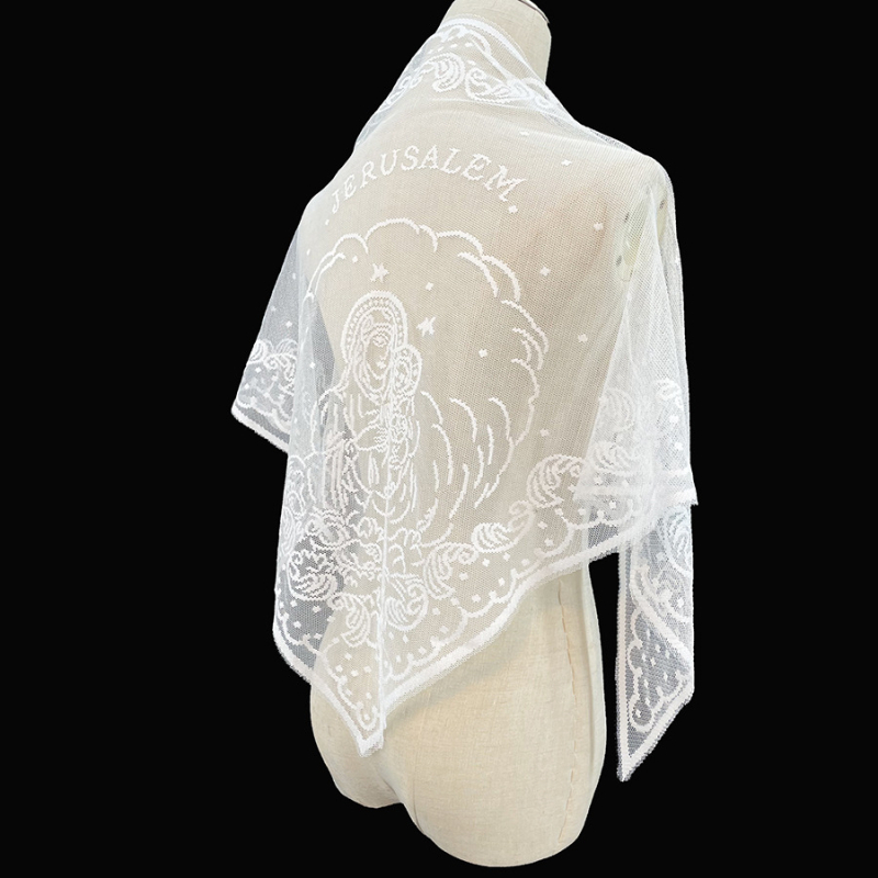 Șal triunghiular (țesătură simplă, protecție solară, pentru toate anotimpurile, poliester tricotat)