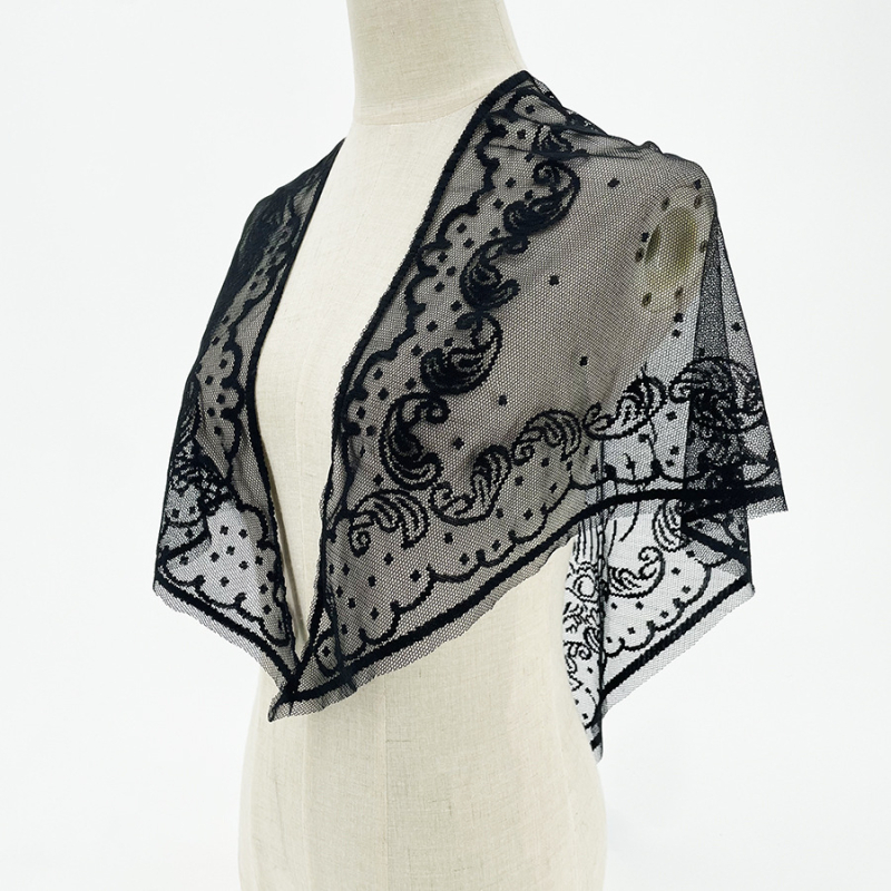 Șal triunghiular (țesătură simplă, protecție solară, pentru toate anotimpurile, poliester tricotat)