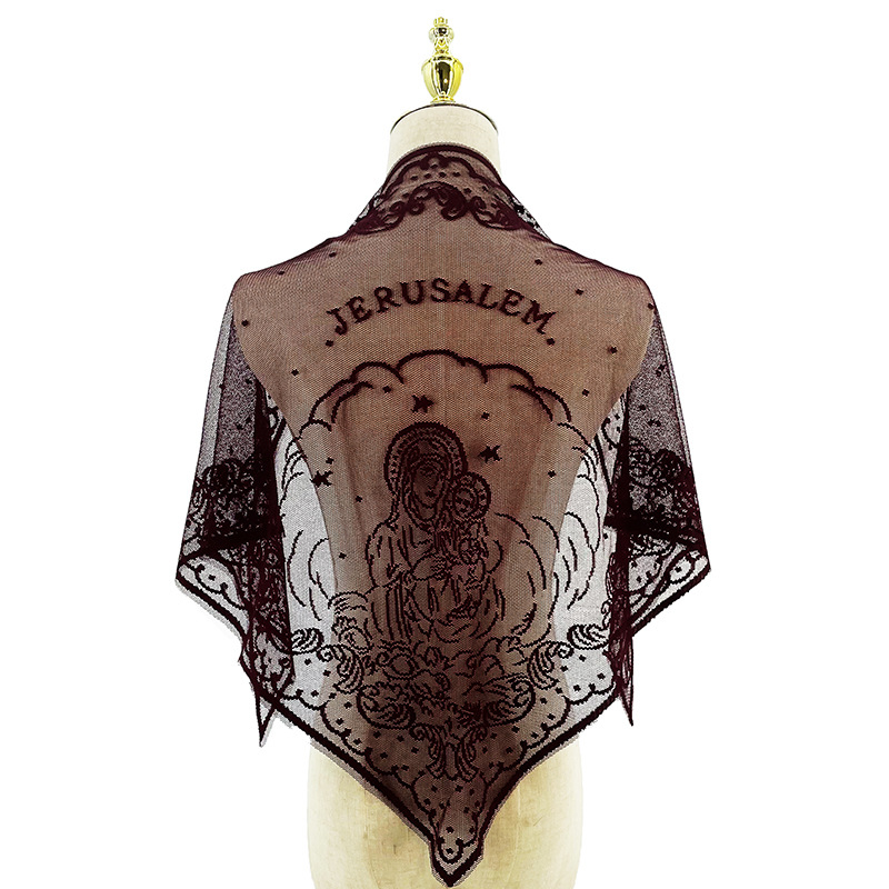 Șal triunghiular (țesătură simplă, protecție solară, pentru toate anotimpurile, poliester tricotat)