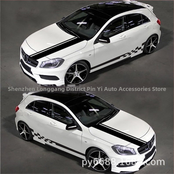 X-240 plaid auto virsbūves uzlīme, 5 gab., stingra pielipšana