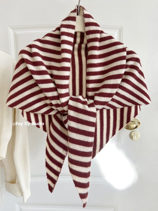 Šalikas iš 100% vilnos, megzta, šilta, kvadratinio paprasta stiliaus