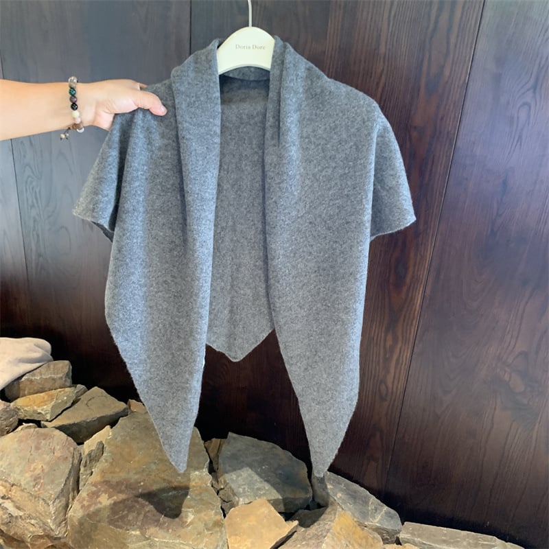 Šalikas iš 100% vilnos, megzta, šilta, kvadratinio paprasta stiliaus