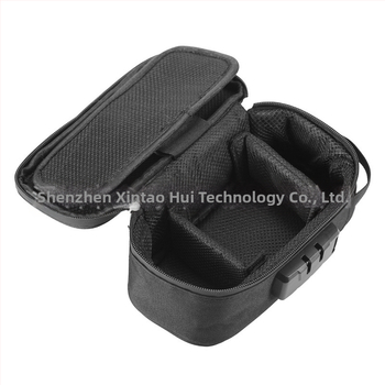 Θήκη ταξιδιού σε τετράγωνο σχήμα με συνδυασμένο κλείδωμα και φίλτρο οσμών για αξεσουάρ καπνίσματος (πολυεστέρας, μοντέλο CL109)