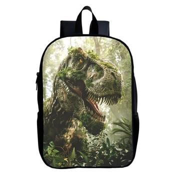 Παιδική σχολική τσάντα με δεινοσαύρο, πολυεστέρας, πολύ ελαφρύ, μοτίβο ζώων, καμπύλες ιμάντες ώμων, για παιδιά 4-9 ετών