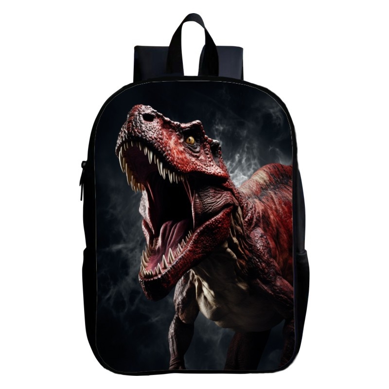 Παιδική σχολική τσάντα με δεινοσαύρο, πολυεστέρας, πολύ ελαφρύ, μοτίβο ζώων, καμπύλες ιμάντες ώμων, για παιδιά 4-9 ετών