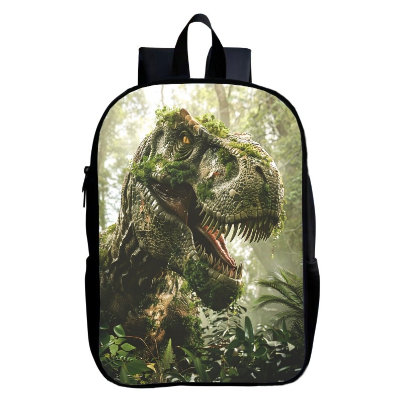 Παιδική σχολική τσάντα με δεινοσαύρο, πολυεστέρας, πολύ ελαφρύ, μοτίβο ζώων, καμπύλες ιμάντες ώμων, για παιδιά 4-9 ετών