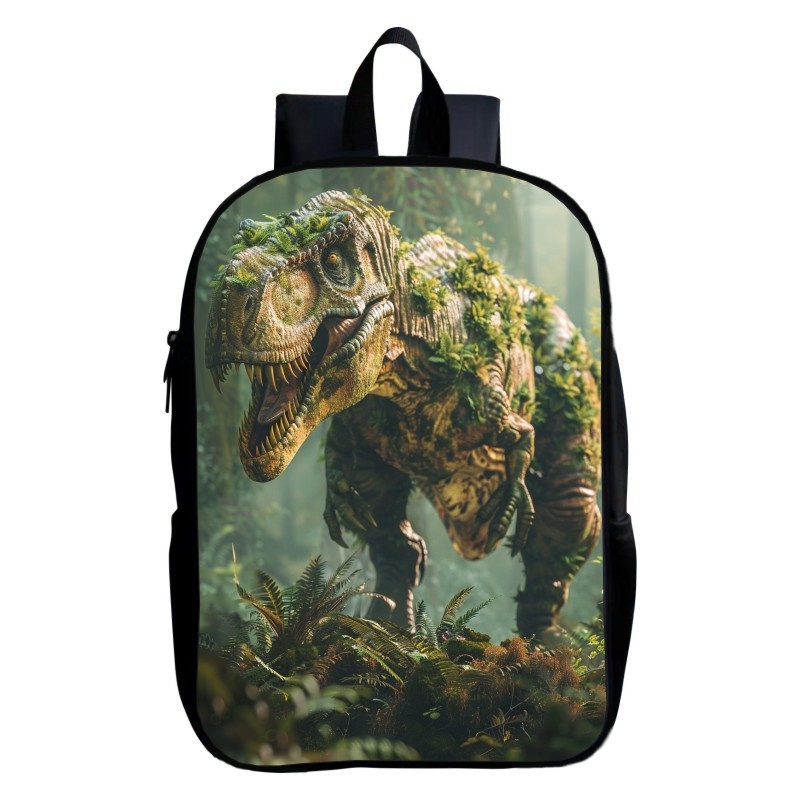 Παιδική σχολική τσάντα με δεινοσαύρο, πολυεστέρας, πολύ ελαφρύ, μοτίβο ζώων, καμπύλες ιμάντες ώμων, για παιδιά 4-9 ετών