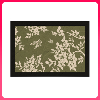 Διακοσμητικός πίνακας για μετρητή - κορνίζα από PS - καμβάς ελαιογραφίας - εκτύπωση Inkjet - μοτίβο φυτών και λουλουδιών - μεσαιωνικό στυλ