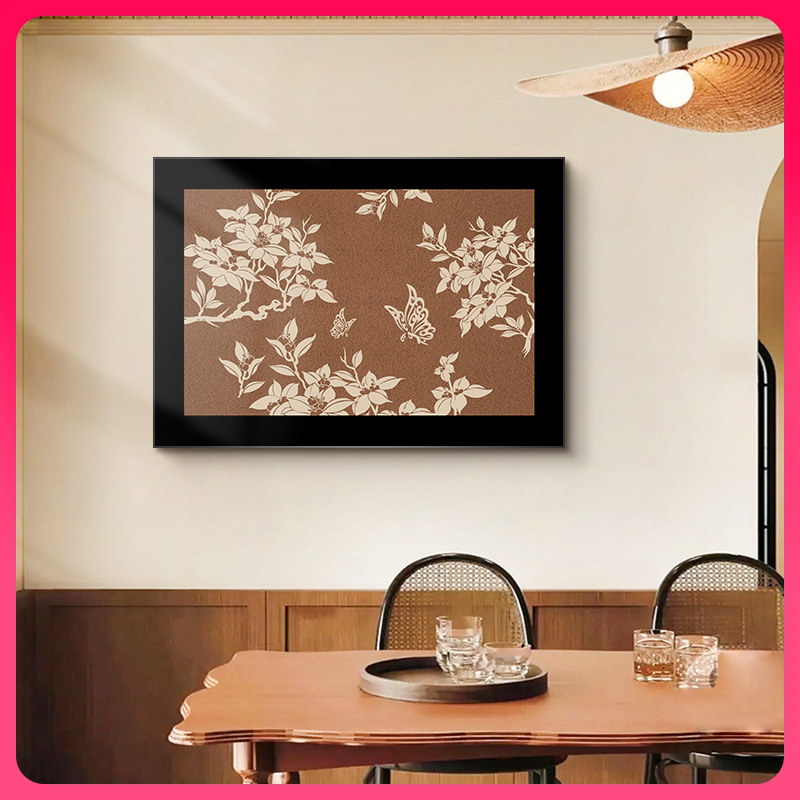 Διακοσμητικός πίνακας για μετρητή - κορνίζα από PS - καμβάς ελαιογραφίας - εκτύπωση Inkjet - μοτίβο φυτών και λουλουδιών - μεσαιωνικό στυλ