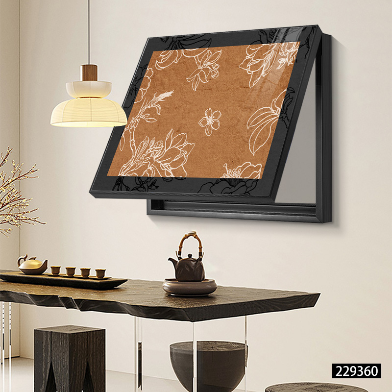 Διακοσμητικός πίνακας για μετρητή - κορνίζα από PS - καμβάς ελαιογραφίας - εκτύπωση Inkjet - μοτίβο φυτών και λουλουδιών - μεσαιωνικό στυλ