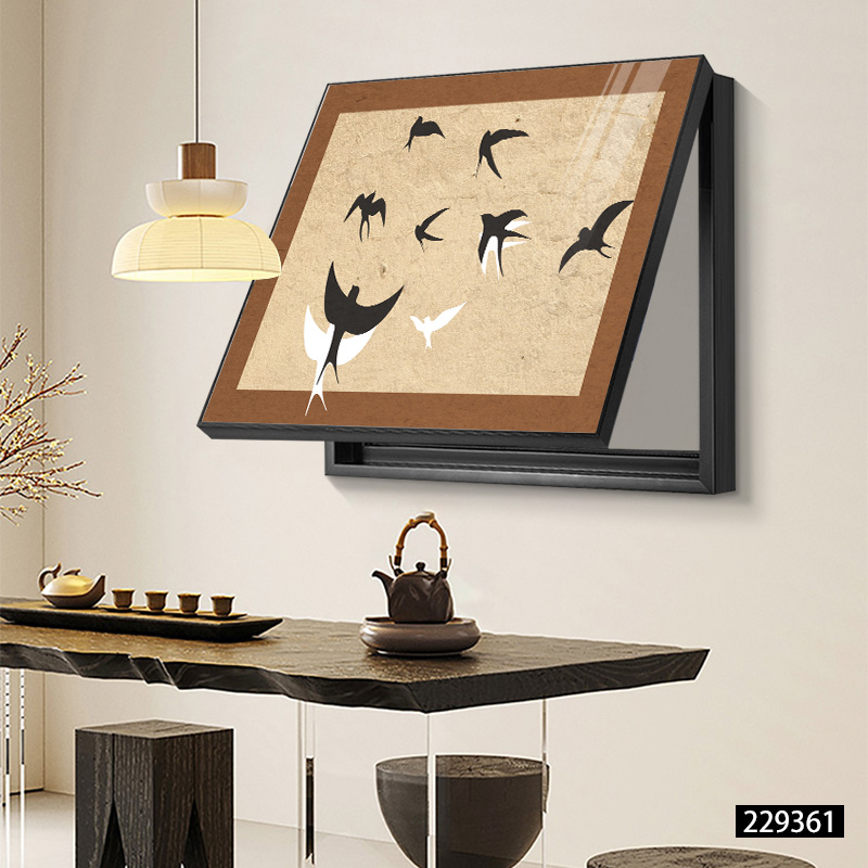 Διακοσμητικός πίνακας για μετρητή - κορνίζα από PS - καμβάς ελαιογραφίας - εκτύπωση Inkjet - μοτίβο φυτών και λουλουδιών - μεσαιωνικό στυλ