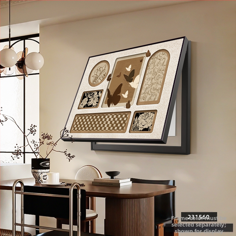 Διακοσμητικός πίνακας για μετρητή - κορνίζα από PS - καμβάς ελαιογραφίας - εκτύπωση Inkjet - μοτίβο φυτών και λουλουδιών - μεσαιωνικό στυλ