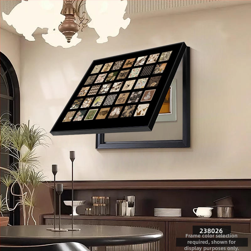 Διακοσμητικός πίνακας για μετρητή - κορνίζα από PS - καμβάς ελαιογραφίας - εκτύπωση Inkjet - μοτίβο φυτών και λουλουδιών - μεσαιωνικό στυλ